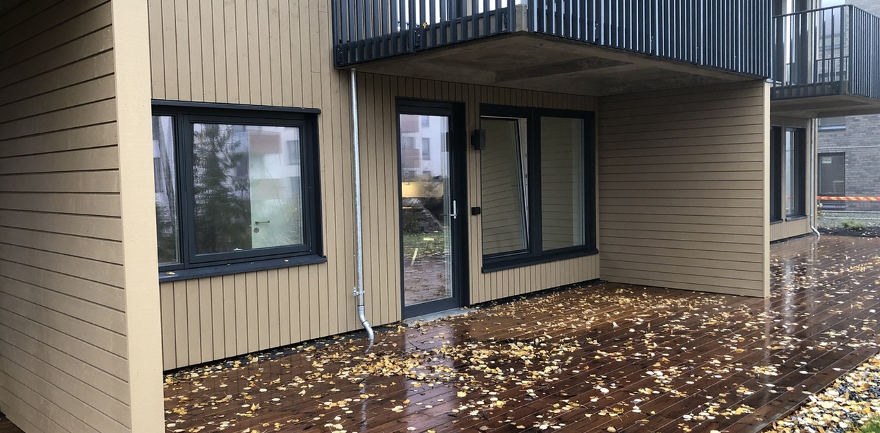 Stor uteplass - 27 m2